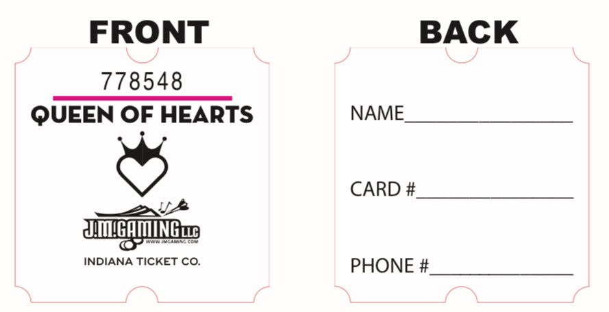 Queen of Hearts Roll Tickets