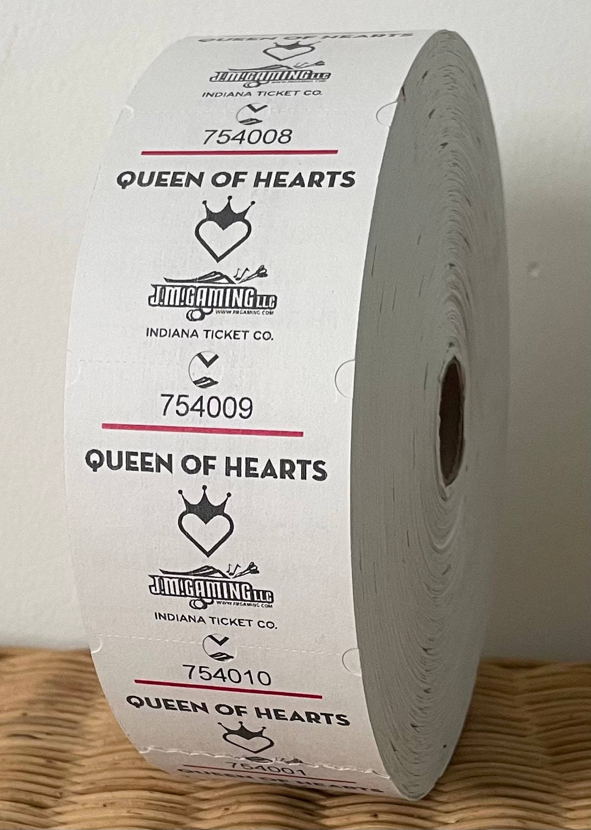 Queen of Hearts Roll Tickets