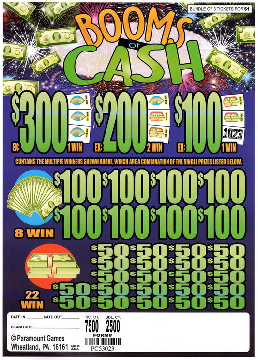 Booms of Cash
