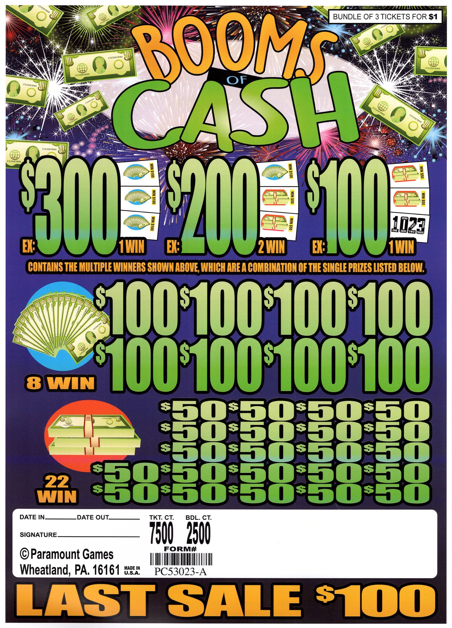 Booms of Cash