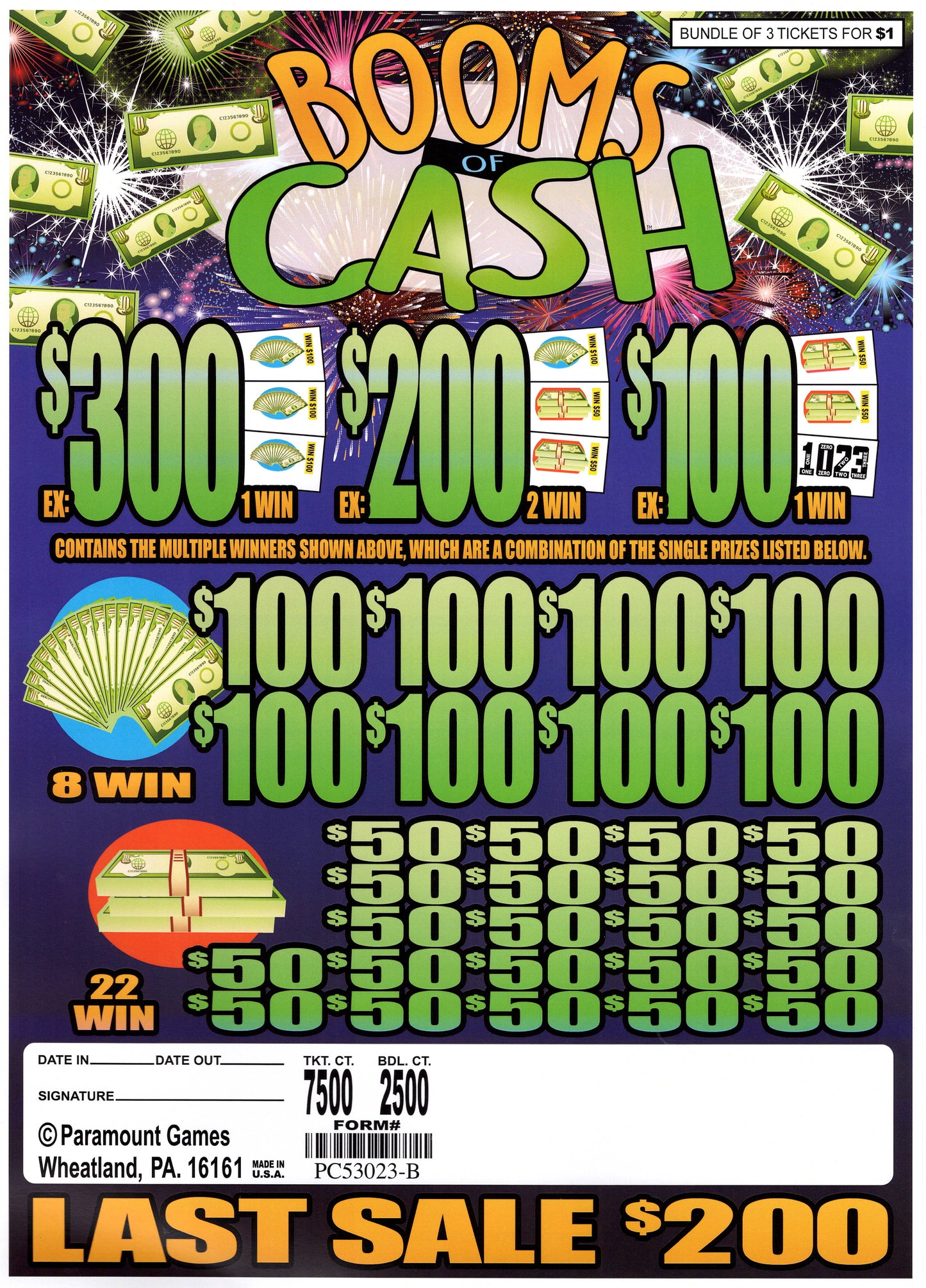 Booms of Cash