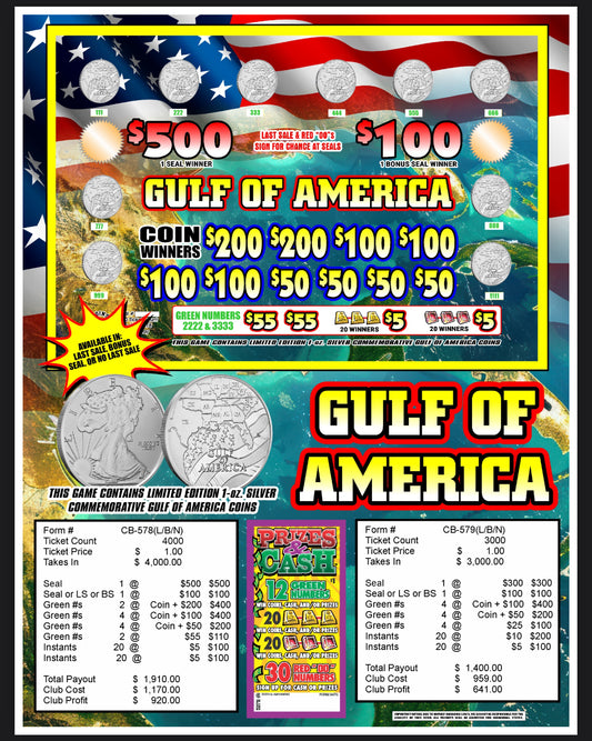 3000 CT Gulf of America Coin Board