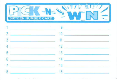16 Line Raffle Board