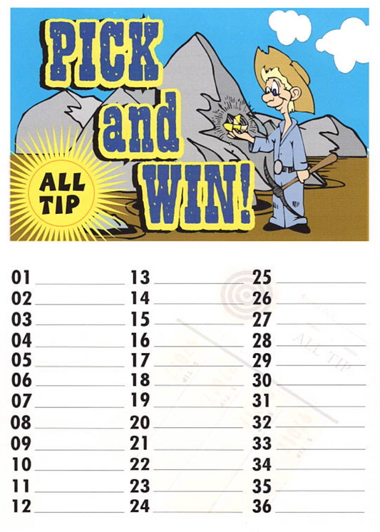 36 Line Raffle Board